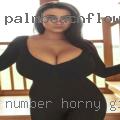 Number horny girls